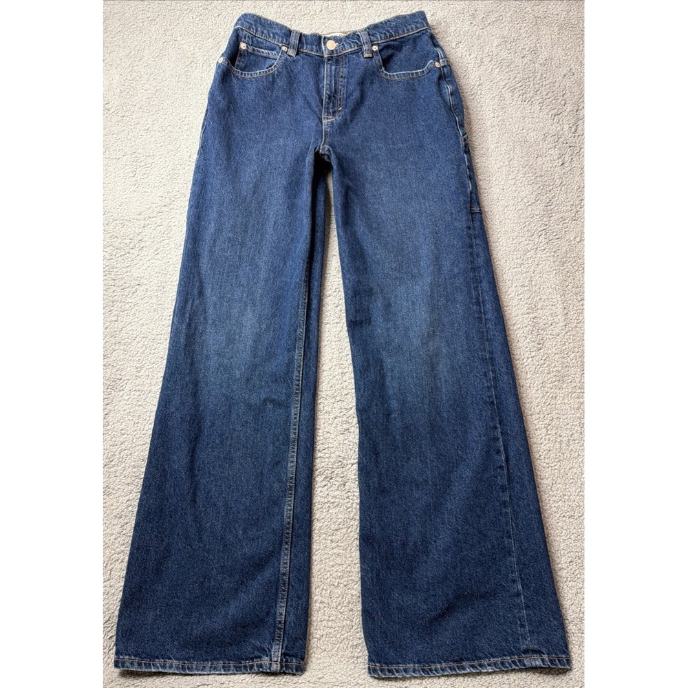 Free People Jeans Womens 27 We The Free Tinsley Baggy High Rise Straight Leg